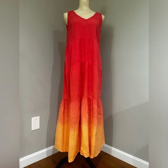 Marine Layer Corinne Sleeveless Double Cloth Cotton Maxi Dress - Picture 6 of 16